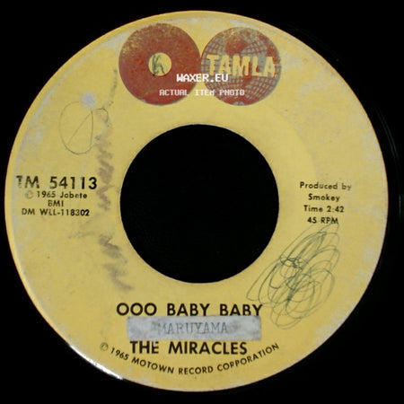 The Miracles - All That's Good / Ooo Baby Baby side B