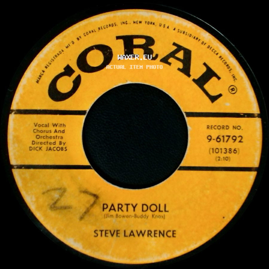 Steve Lawrence - Pum - Pa - Lum (The Bad Donkey) / Party Doll side B