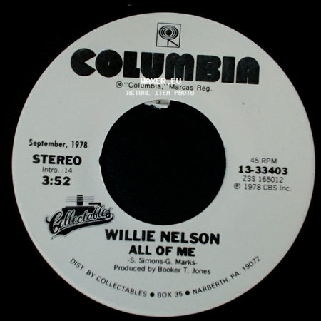 Willie Nelson - Whiskey River / All Of Me side B