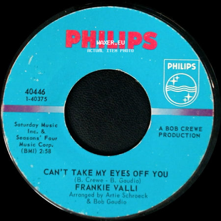 Frankie Valli - Can't Take My Eyes Off You / The Trouble With Me side A