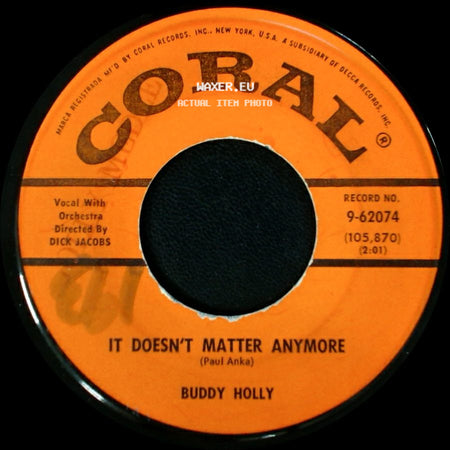 Buddy Holly - It Doesn't Matter Anymore / Raining In My Heart side A