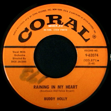 Buddy Holly - It Doesn't Matter Anymore / Raining In My Heart side B