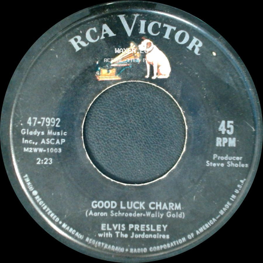 Elvis Presley With The Jordanaires - Anything That's Part Of You / Good Luck Charm side B