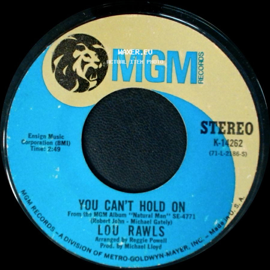 Lou Rawls - A Natural Man / You Can't Hold On side B