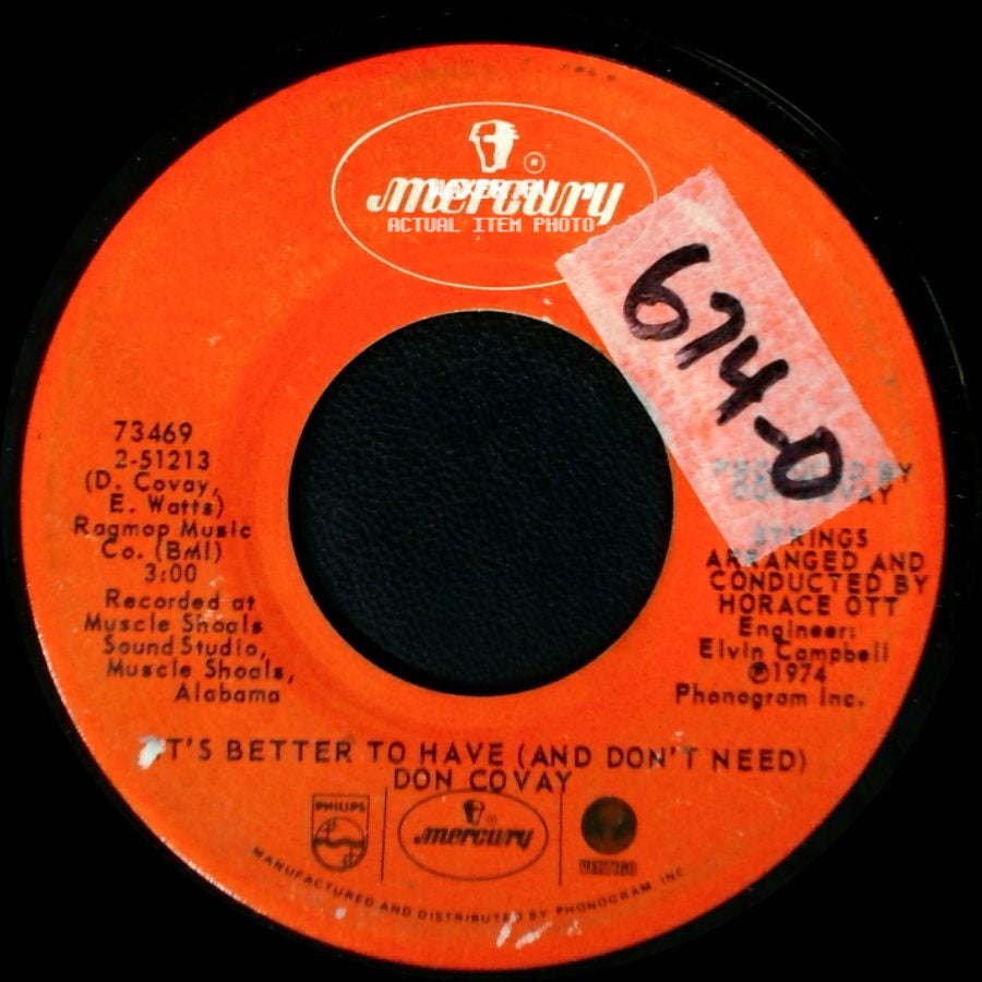 Don Covay - It's Better To Have (And Don't Need) / Leave Him - Part 1 side A