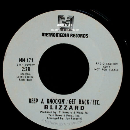Blizzard - Keep A Knockin' / Get Back / Etc. / Health side A
