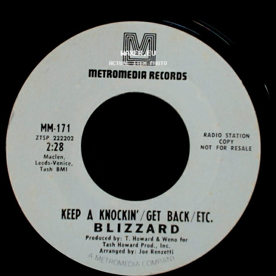 Blizzard - Keep A Knockin' / Get Back / Etc. / Health side A