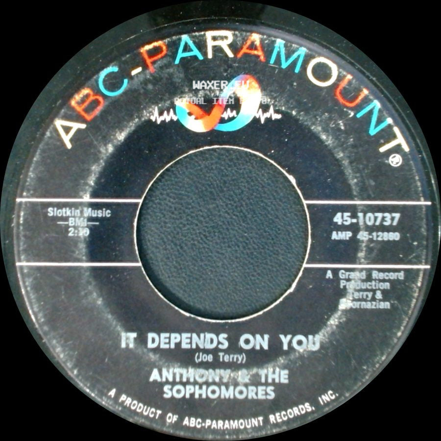 Anthony & The Sophomores - Gee (But I'd Give The World) / It Depends On You side B