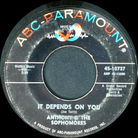 Anthony & The Sophomores - Gee (But I'd Give The World) / It Depends On You side B