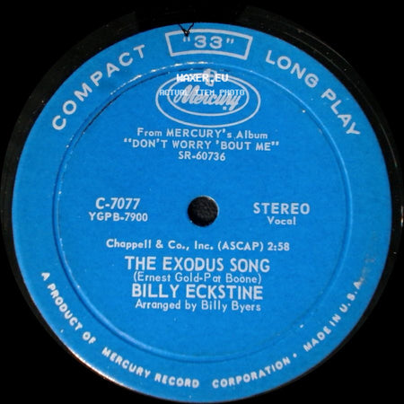 Billy Eckstine - The Exodus Song / Beauty Of True Love side A