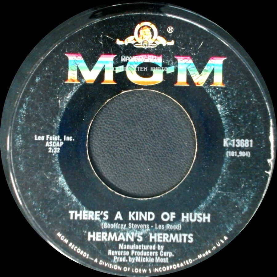 Herman's Hermits - No Milk Today / There's A Kind Of Hush side B
