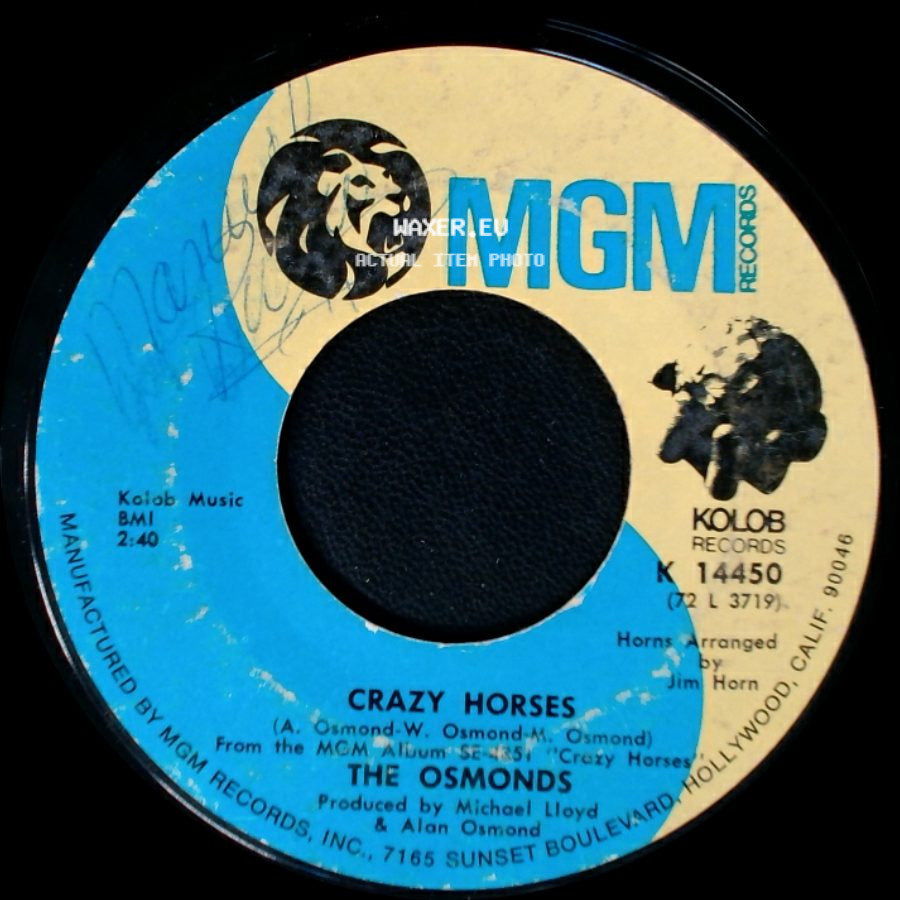 The Osmonds - That's My Girl / Crazy Horses side B