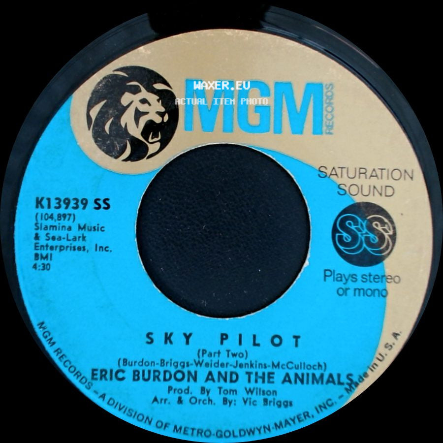 Eric Burdon And The Animals - Sky Pilot (Part One) / Sky Pilot side B