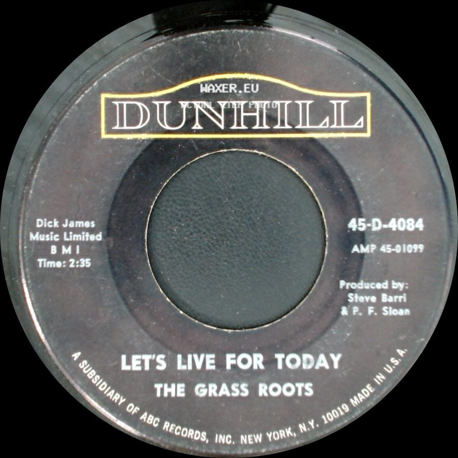 The Grass Roots - Let's Live For Today / Depressed Feeling side A