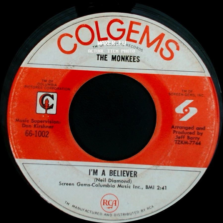 The Monkees - (I'm Not Your) Steppin' Stone / I'm A Believer side B