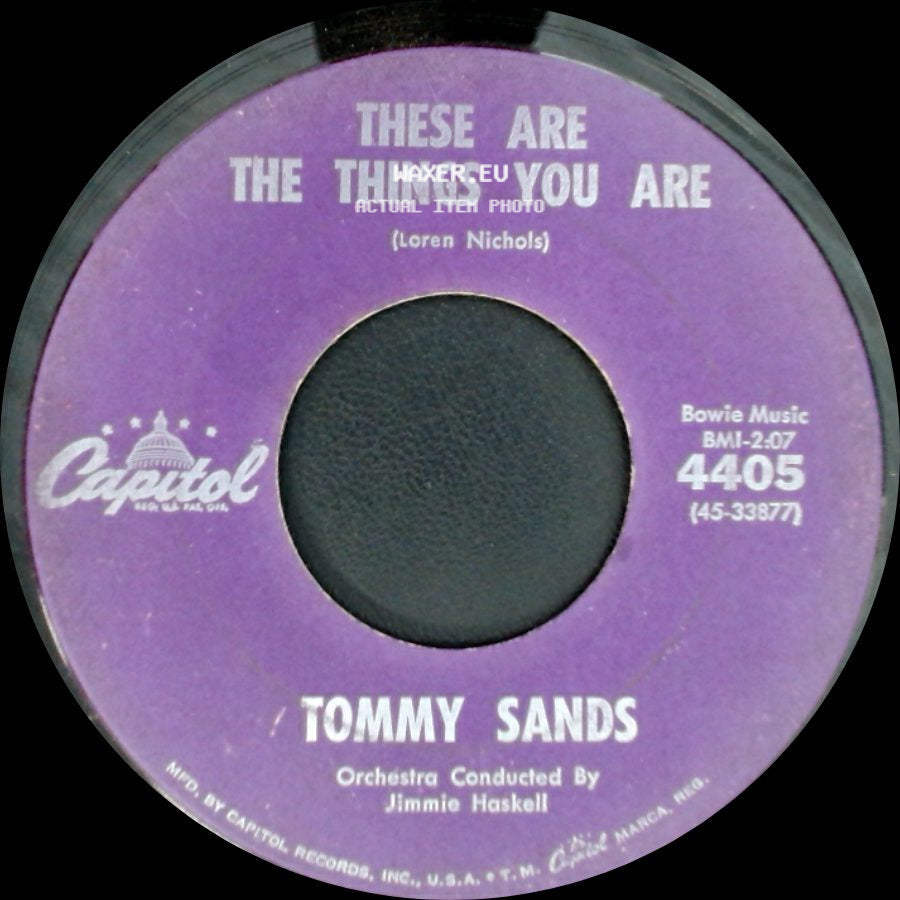 Tommy Sands - These Are The Things You Are / The Old Oaken Bucket side A