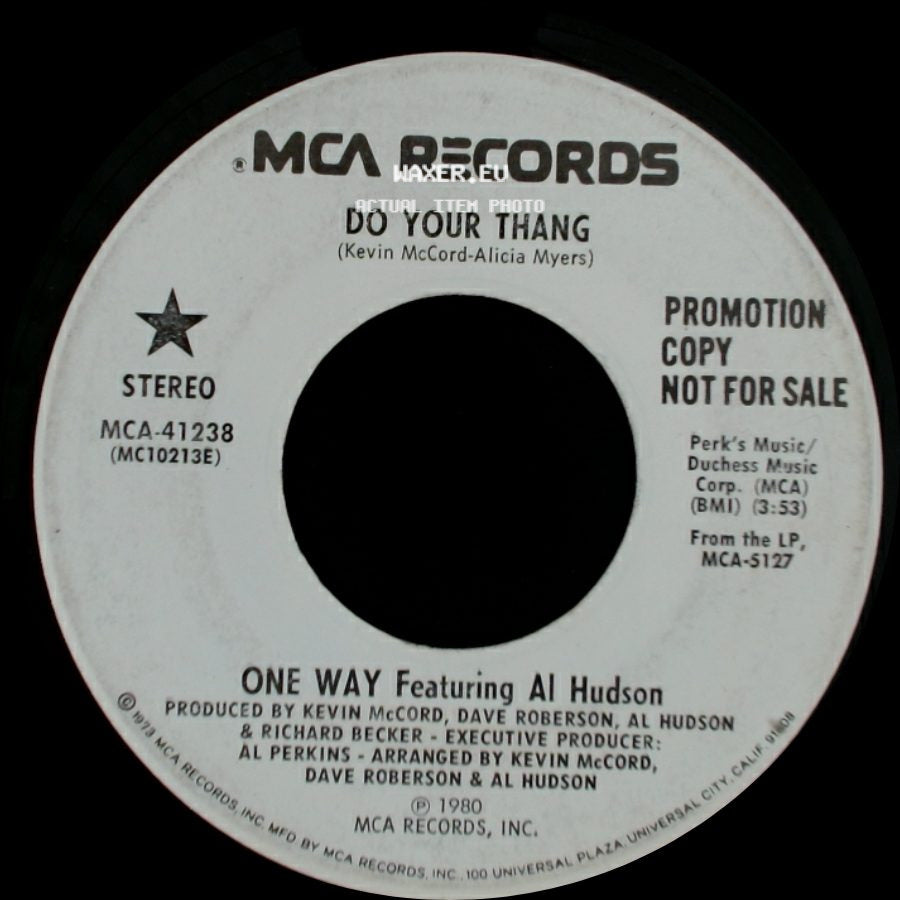 One Way Featuring Al Hudson - Do Your Thang / Do Your Thang side A