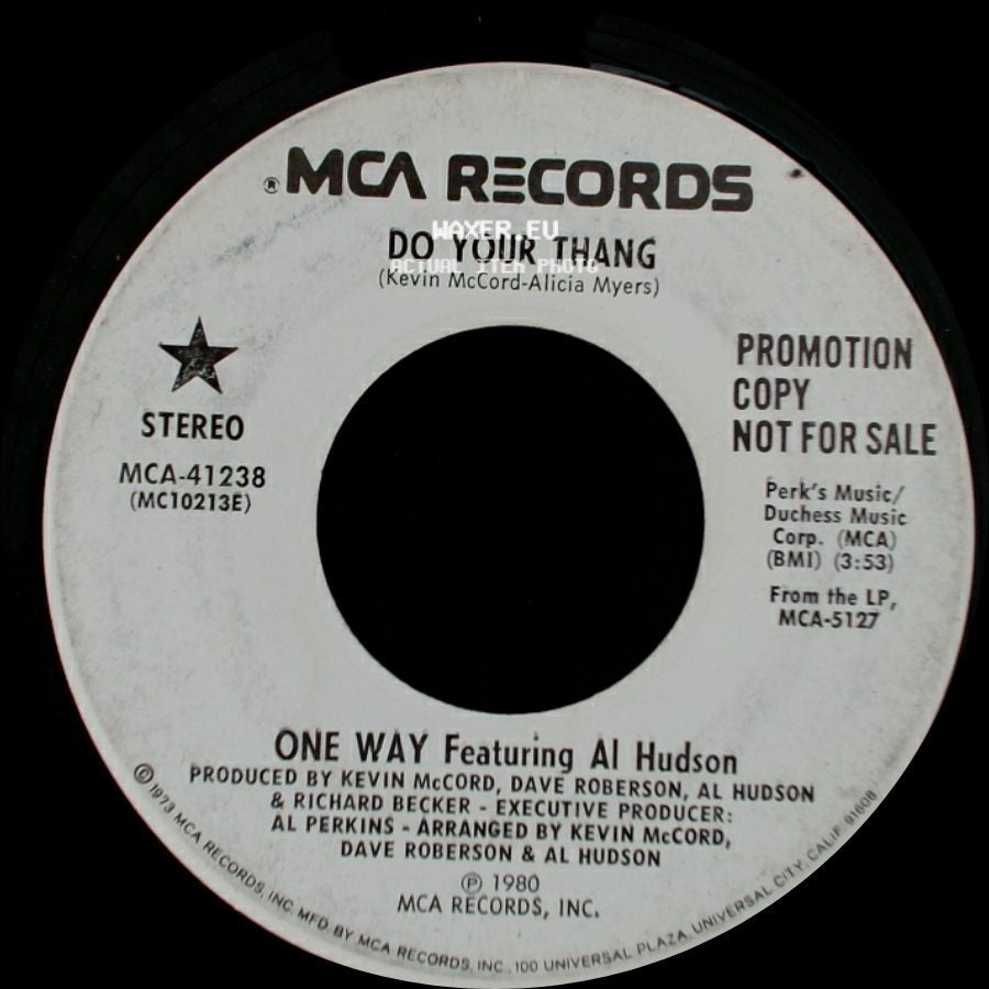 One Way Featuring Al Hudson - Do Your Thang / Do Your Thang side B