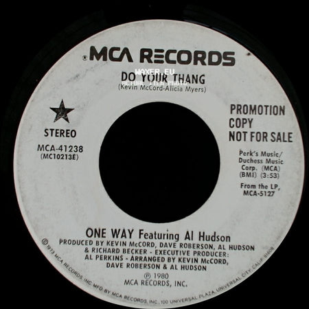 One Way Featuring Al Hudson - Do Your Thang / Do Your Thang side B
