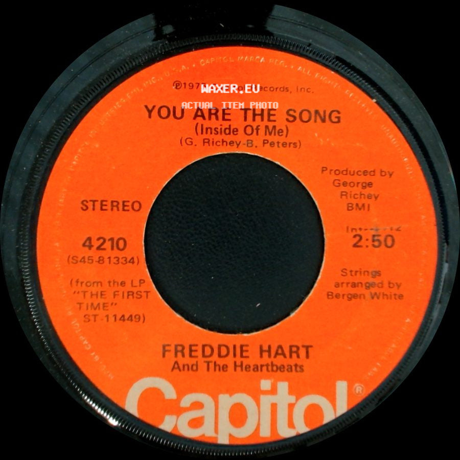 Freddie Hart And The Heartbeats - You Are The Song (Inside Of Me) / I Can Almost See Houston From Here side A