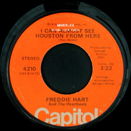 Freddie Hart And The Heartbeats - You Are The Song (Inside Of Me) / I Can Almost See Houston From Here side B