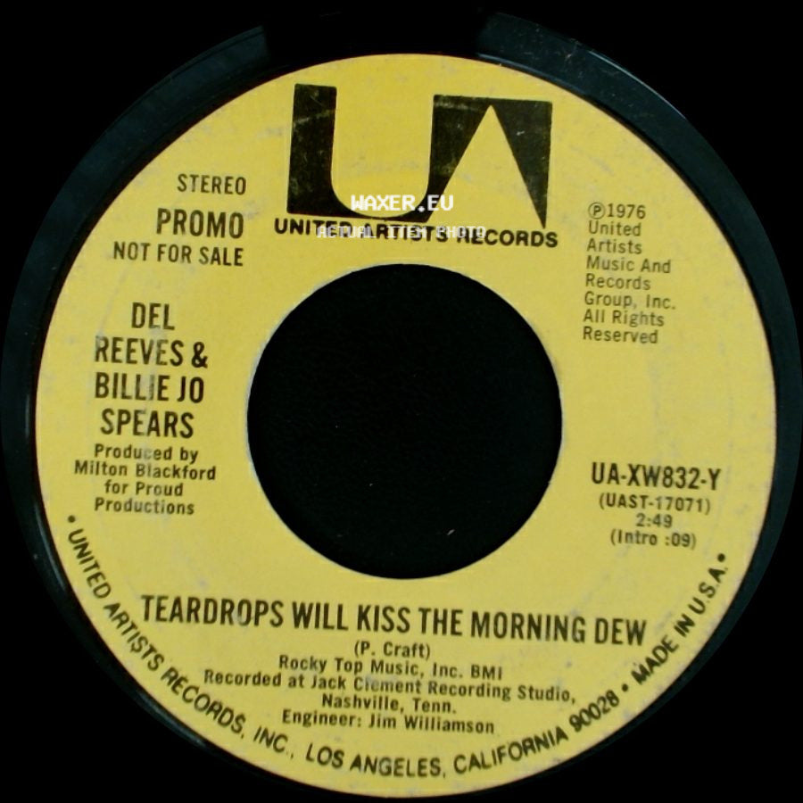 Del Reeves & Billie Jo Spears - Teardrops Will Kiss The Morning Dew / Teardrops Will Kiss The Morning Dew side B