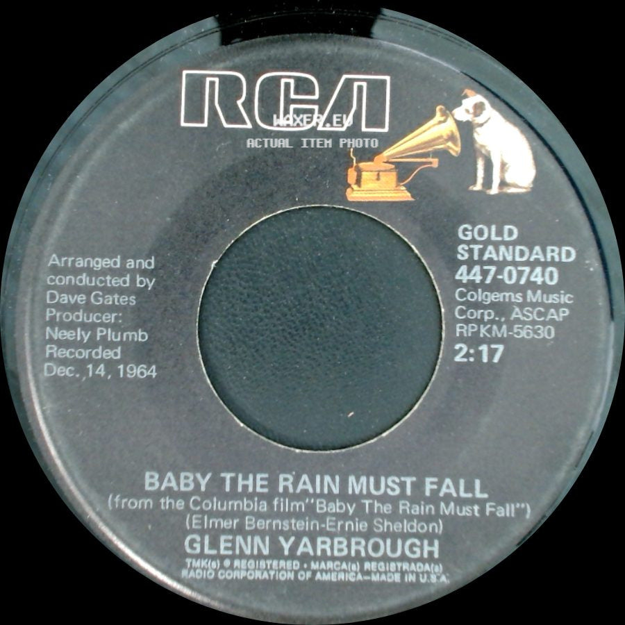 Glenn Yarbrough - Baby The Rain Must Fall / The Honey Wind Blows side A