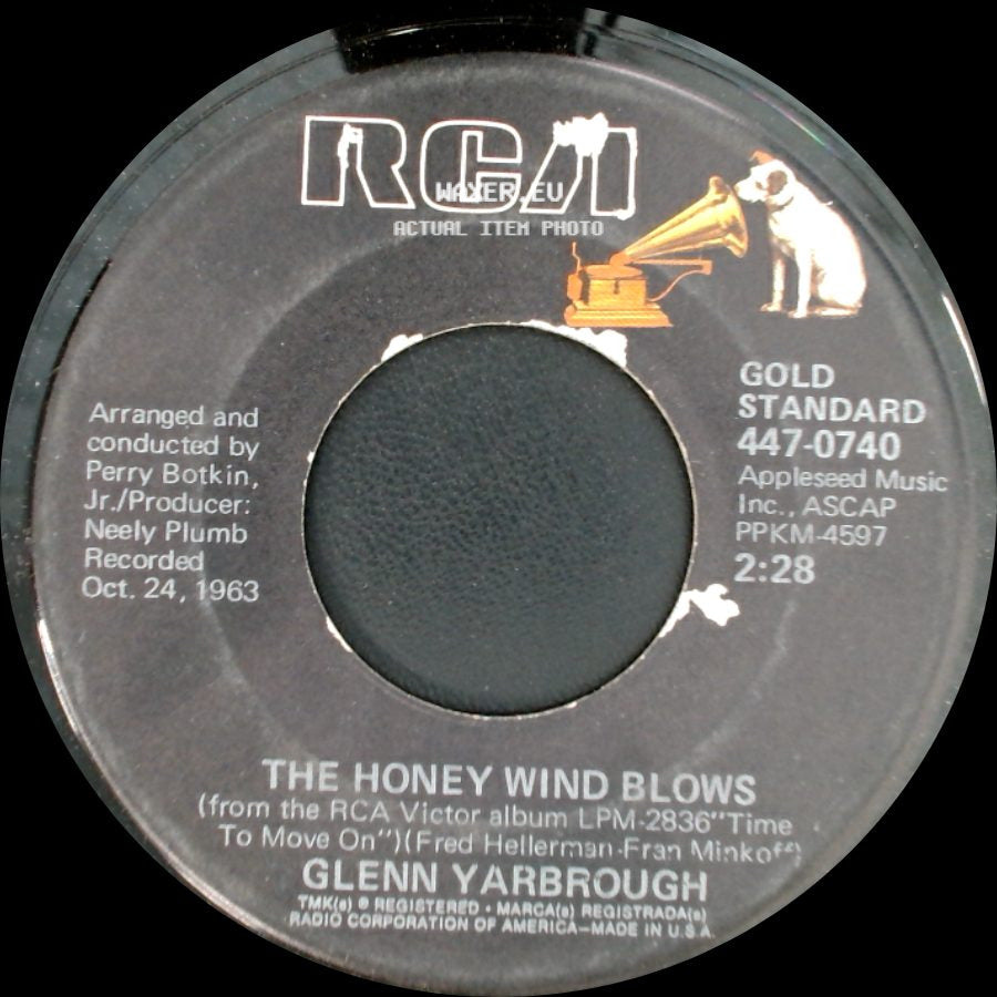 Glenn Yarbrough - Baby The Rain Must Fall / The Honey Wind Blows side B