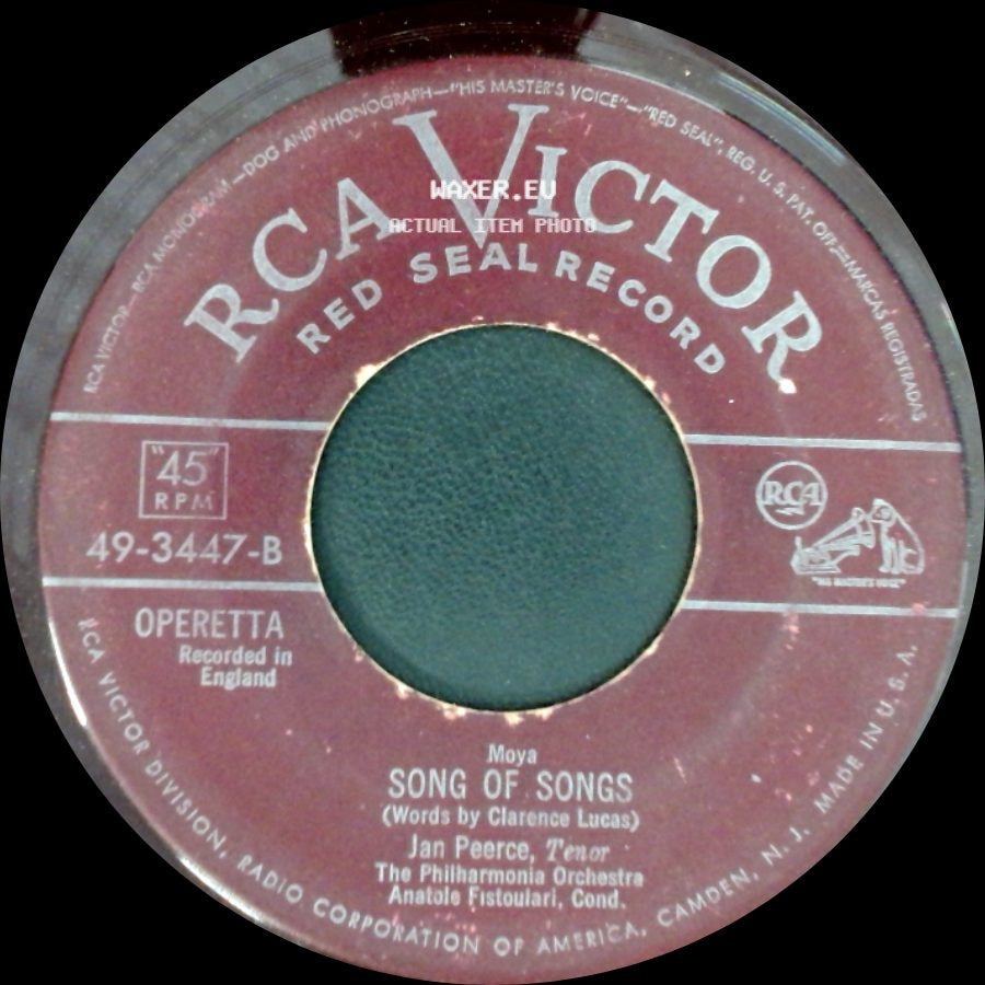 Jan Peerce - Song Of Songs / Ah! Sweet Mystery Of Life side A
