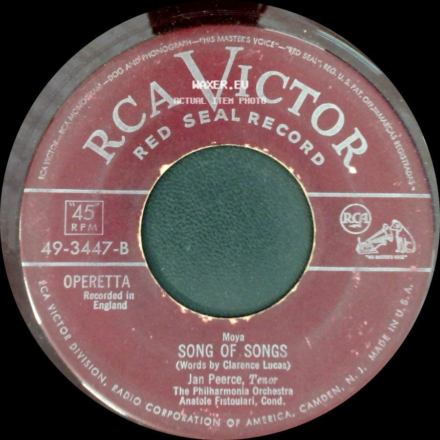 Jan Peerce - Song Of Songs / Ah! Sweet Mystery Of Life side A