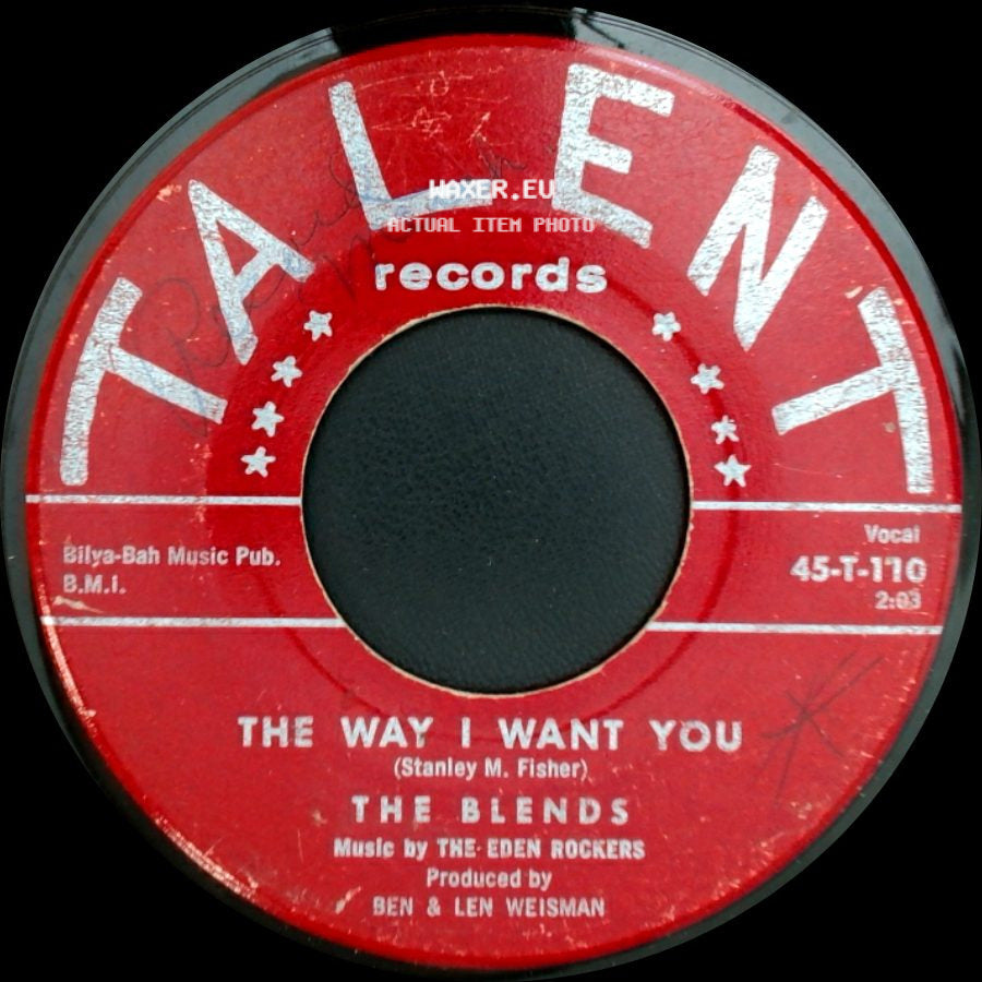 The Blends - The Way I Want You / Tell Me side A