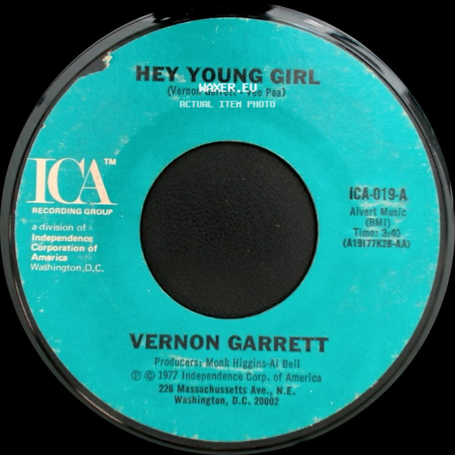 Vernon Garrett - Midnight In The City / Hey Young Girl side B