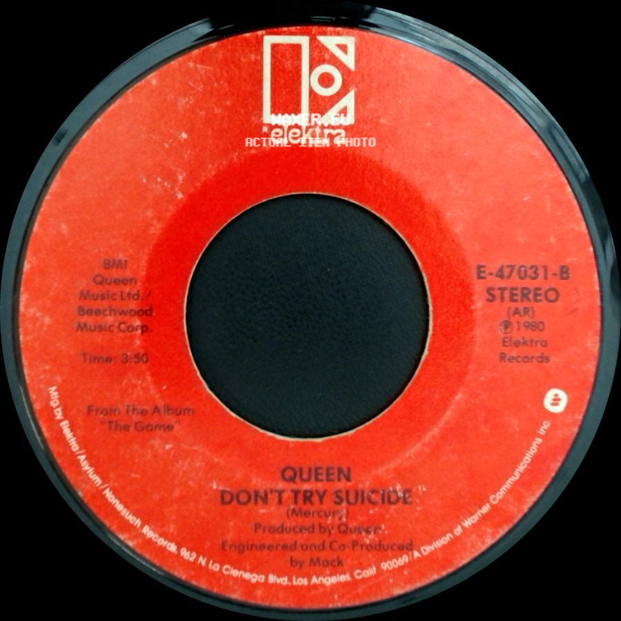 Queen - Another One Bites The Dust / Don't Try Suicide side B