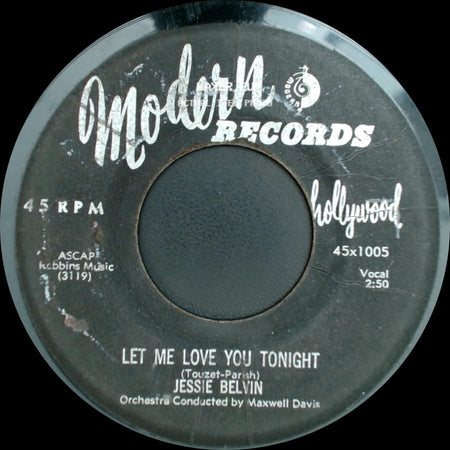 Jessie Belvin - Let Me Love You Tonight / Goodnight My Love (Pleasant Dreams) side A