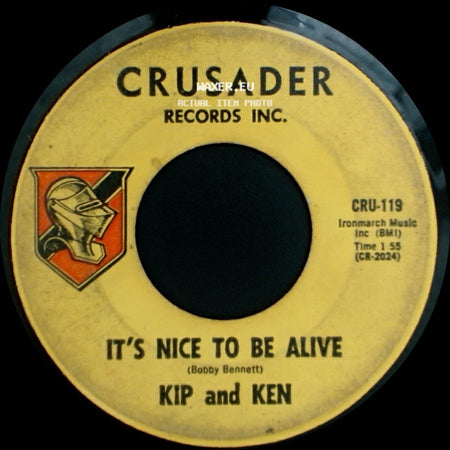 Kip And Ken - Trouble With A Woman / It's Nice To Be Alive side B