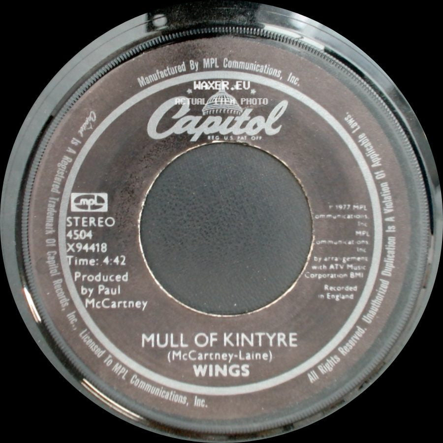 Wings - Girls' School / Mull Of Kintyre side B