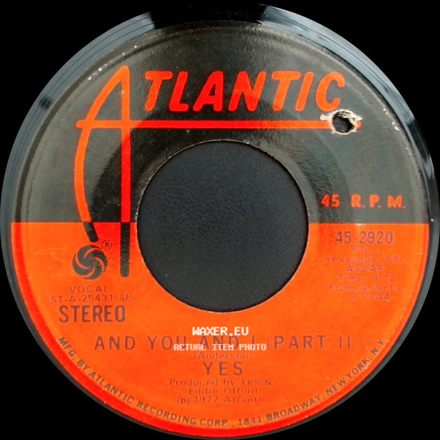 Yes - And You And I (Part Ii) / And You And I (Part I) side A