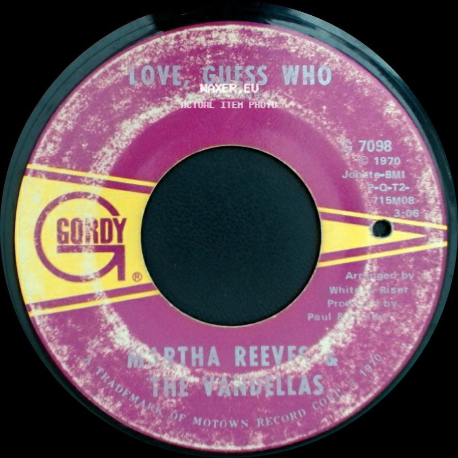 Martha Reeves & The Vandellas - I Should Be Proud / Love, Guess Who side B