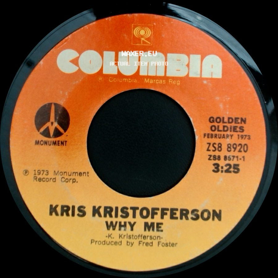 Kris Kristofferson - Jesus Was A Capricorn (Owed To John Prine) / Why Me side B