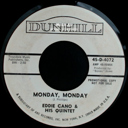 Eddie Cano & His Quintet - Slip Slip (El Res Balon) / Monday, Monday side B