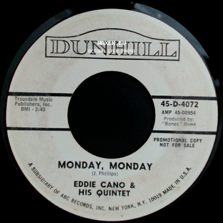 Eddie Cano & His Quintet - Slip Slip (El Res Balon) / Monday, Monday side B