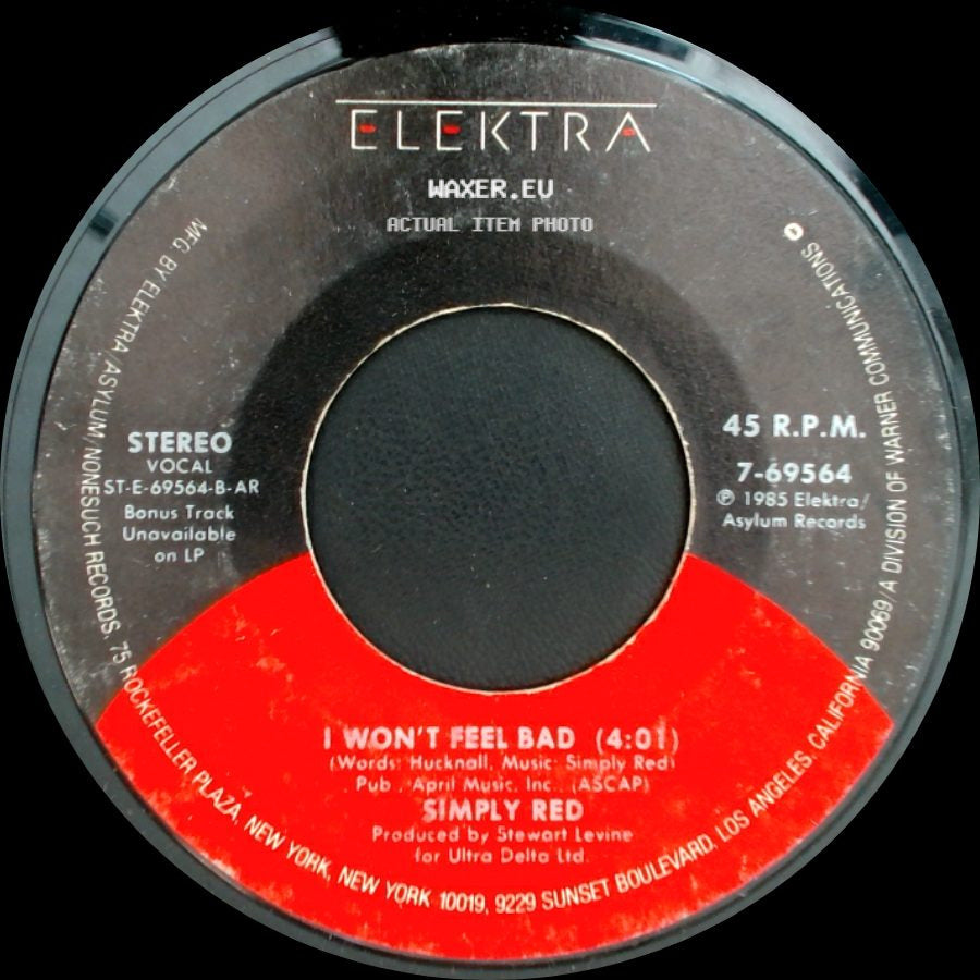 Simply Red - I Won't Feel Bad / Holding Back The Years side A