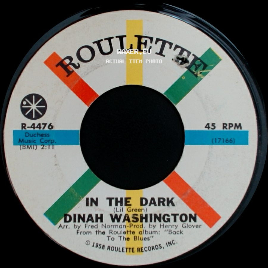 Dinah Washington - In The Dark / No Hard Feelings side A