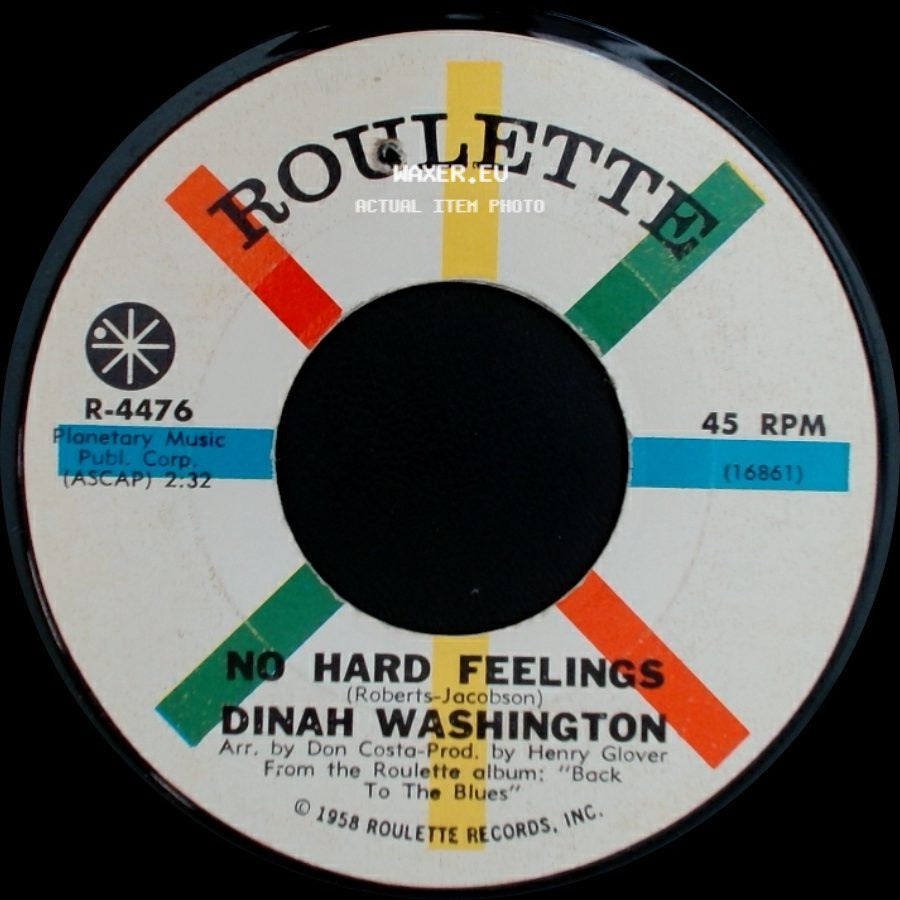 Dinah Washington - In The Dark / No Hard Feelings side B