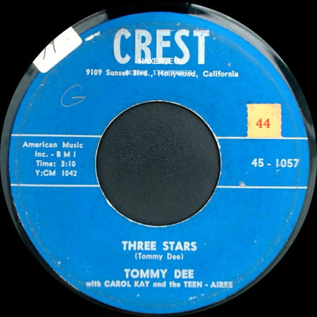 Carol Kay And The Teen-Aires / Tommy Dee With Carol Kay And The Teen-Aires - I'll Never Change / Three Stars side B
