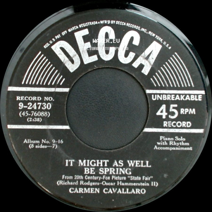 Carmen Cavallaro - It Might As Well Be Spring / So Far side A