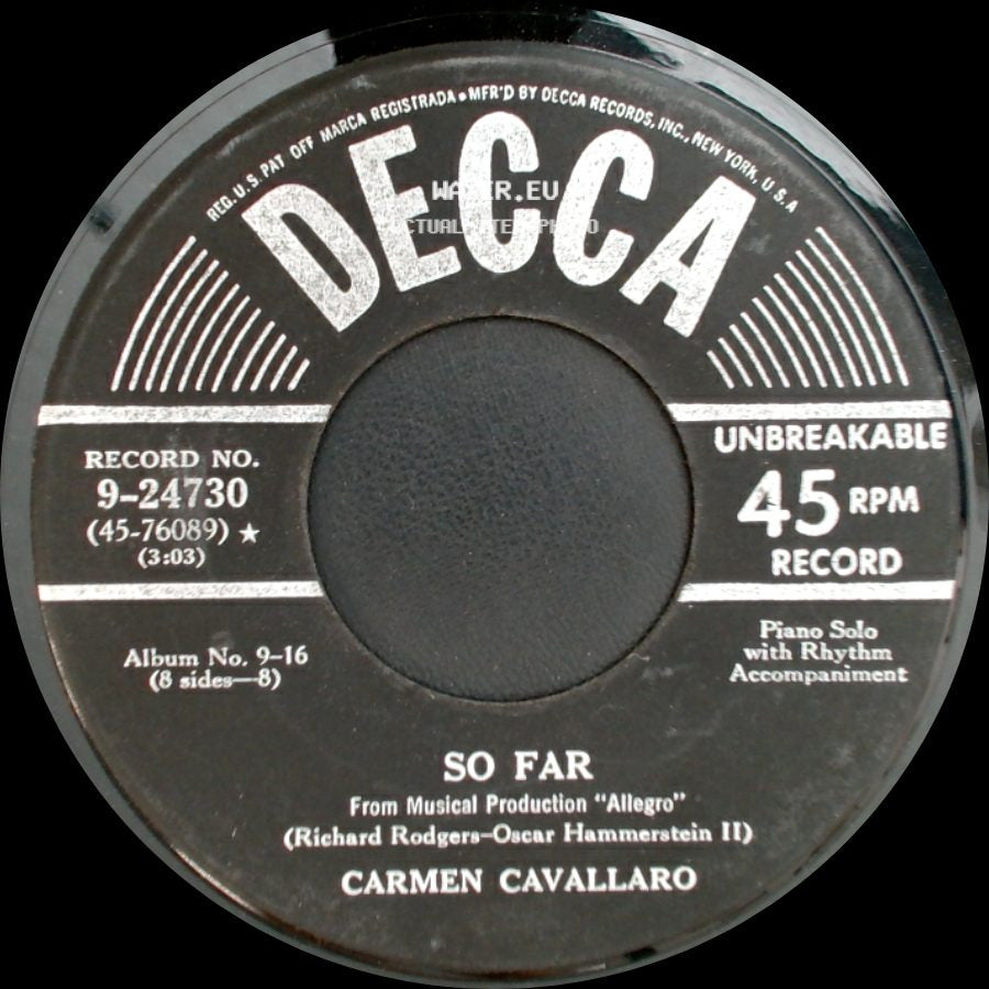 Carmen Cavallaro - It Might As Well Be Spring / So Far side B