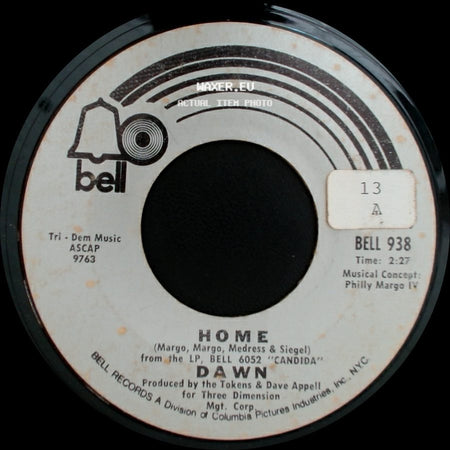 Dawn - Knock Three Times / Home side B