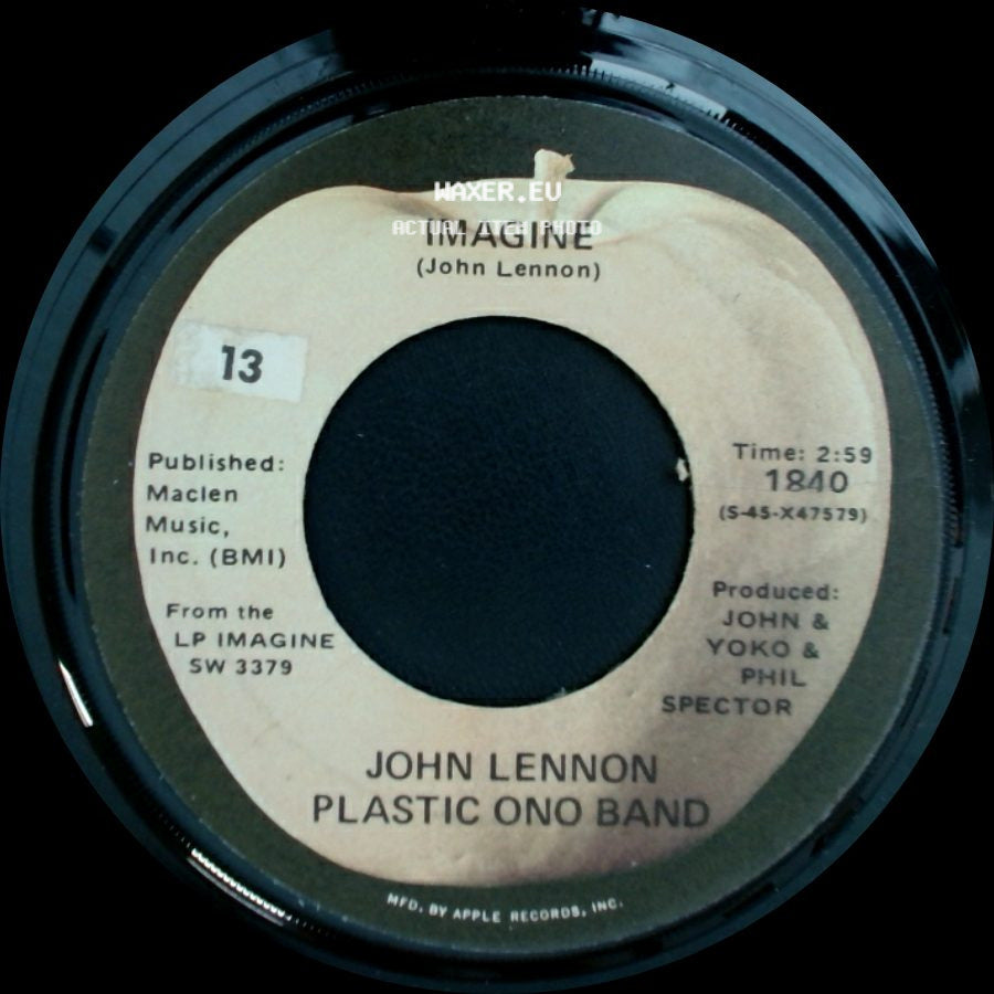 John Lennon Plastic Ono Band - Imagine / It's So Hard side A
