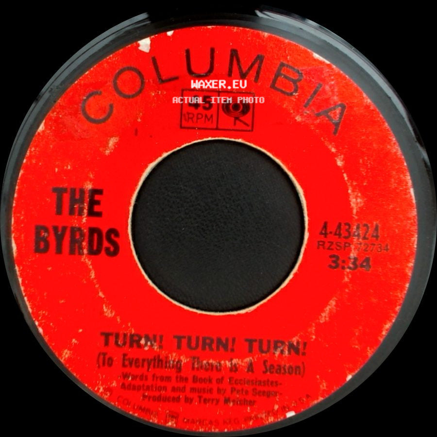 The Byrds - She Don't Care About Time / Turn! Turn! Turn! (To Everything There Is A Season) side B